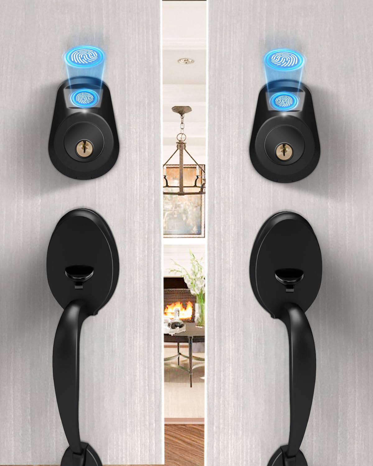 Amazon.com: SEPOX® Keyless Smart Lock with Handle Set of 2